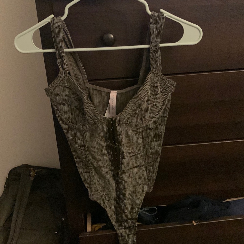 Forest Green Corset Bodysuit